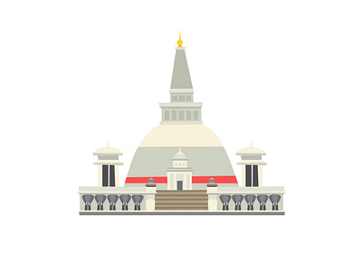 Buddhist stupa vector illustration