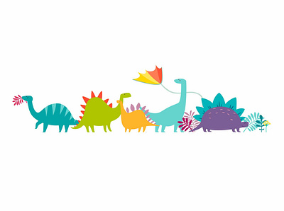 Dinosaurus party vector illustration art background card cartoon design dino dinosaur flat icon illustration illustrator party vector