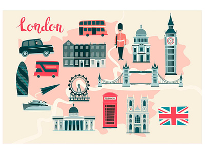 London illustrated map