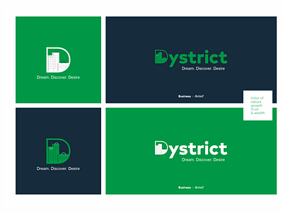 Dystrict Logo brand design brand identity branding design icon logo minimal typography