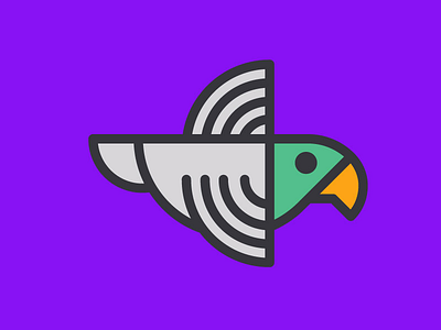Pigeon logo sketch for WIP identity bird identity illustration logo monoline pigeon symbol