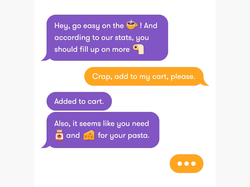 Kolonial Emojis bot chat ios message