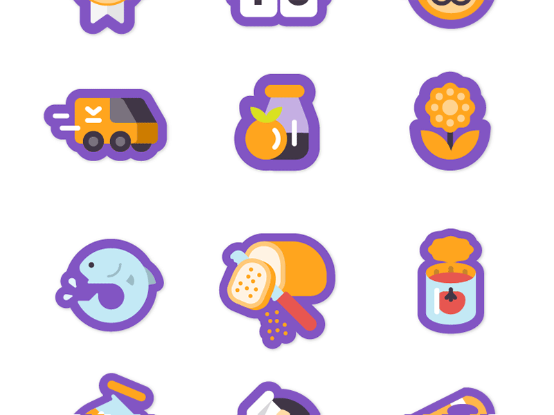 Emojis for Kolonial delivery emoji food grocery illustration