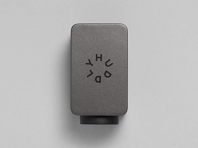 Huddly Camera branding device greyscale logo
