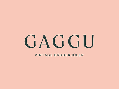 Gaggu branding logo store vintage wedding dress