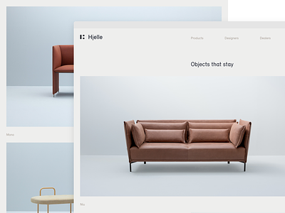 Hjelle design furniture object web website