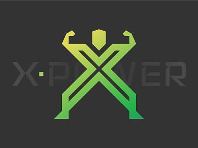 Xpower bodybuilder energy logo gym gym logo power x x letter x logo x power