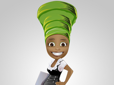 Nigerian Women avatar cartoon character design girl illustrator nigerian vector women