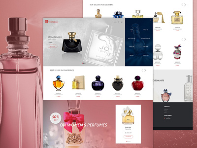 Perfume Online Store Psd Free clean design ecommerce free download new online store perfume psd psd free ui web ui website design
