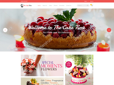 Thecaketime bakery cake design digital ecommerce flower online payment ui ux website