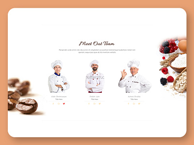 Meet Our Team bakery cake design digital ecommerce flower online payment ui ux website