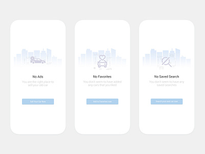 Empty Screen App ads app clean design empty favourites ios search sketch ui ux