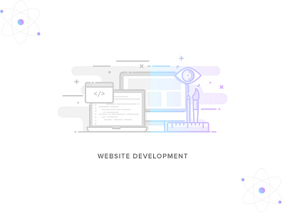 #Service-1 Website Development Illustration creative agency development digital agency icon illustration light services website