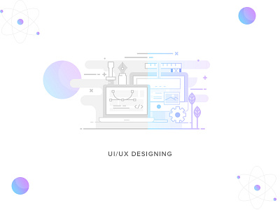 #Service-2 Ui Ux Designing Illustration colourful creative agency design digital agency grey illustration ui ux