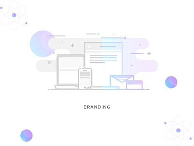 #Service-4 Branding Illustration app branding business cardicon creative agency illustration letterhead stationary. ui ux website