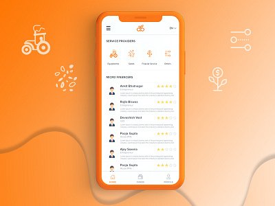 Agriculture App agriculture app clean design icon investor ios rating review service ui ux