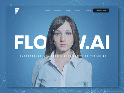 Floww Artificial Intelligence artificialintelligence clean colourful design facial recognition ui ux website website design
