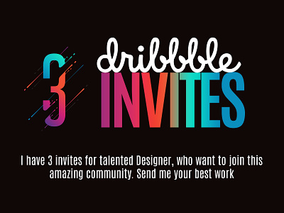 3 Dribbble Invites 3 invites app debuts design designer digital invite invites player talented ui ux website