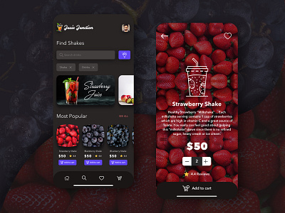 #1 Mobile App Concept - Juice Online Delivery app