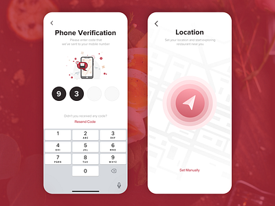 #5 Delivery app Verification and location screen concept