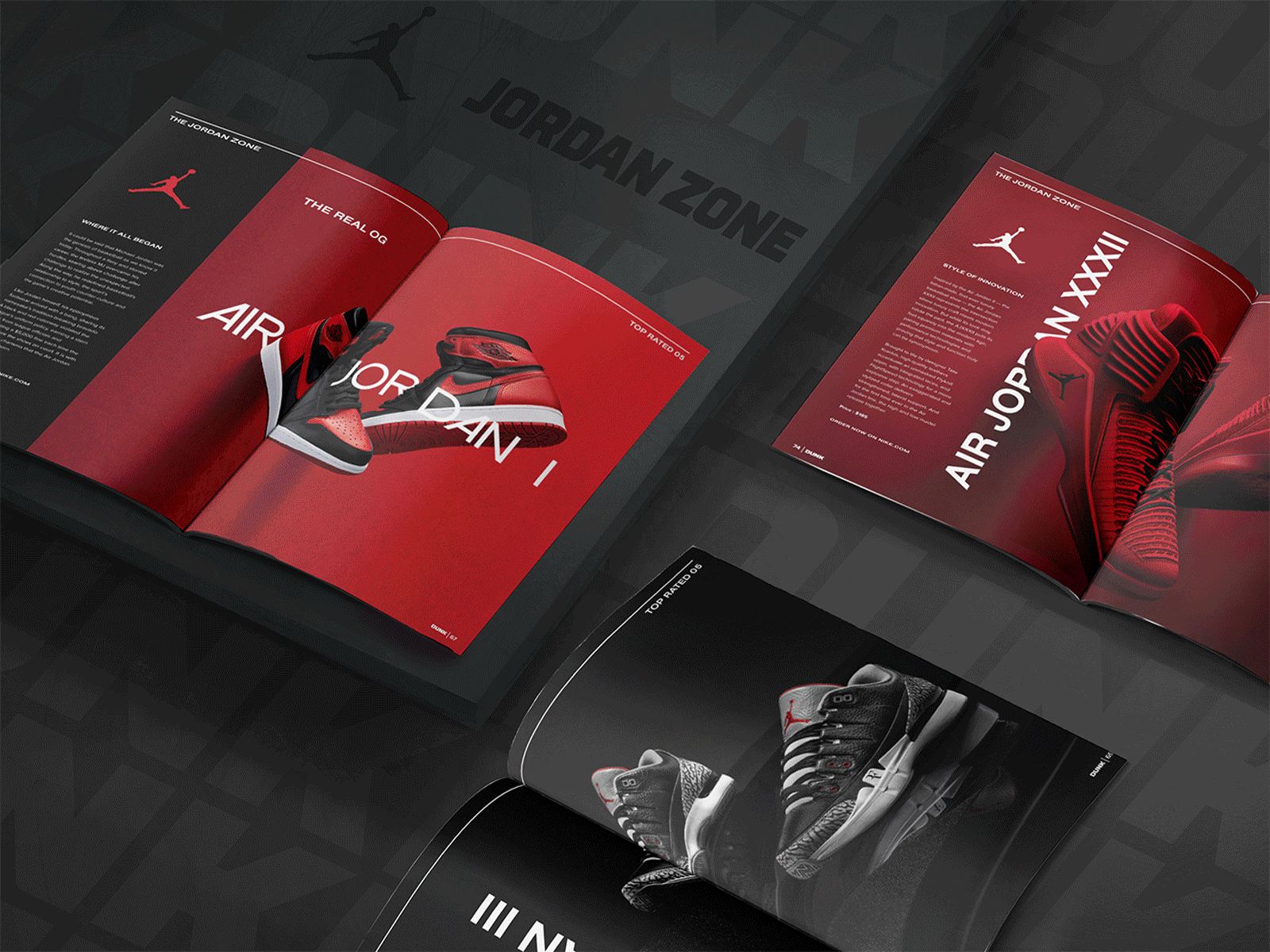 NBA Dunk Magazine advertising air apparel design basketball brand branding concept design editorial design graphicdesign identity illustration jordan layoutdesign magazine magazine ad