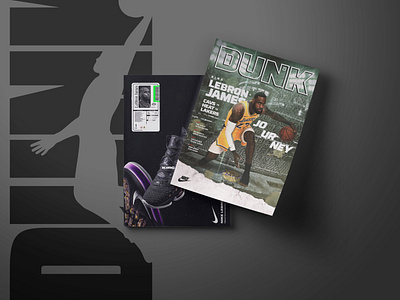 NBA Dunk magazine cover design and branding advertising air branding concept cover design design editorial design graphicdesign identity jordan logo maagzine