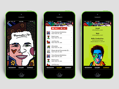 Artist App app artist design flat design ios7 iphone 5