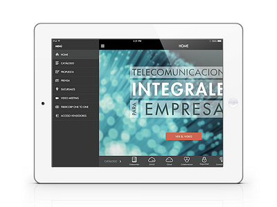 Fibercorp Enterprise App app catalog design enterprise flat flat design ipad sales