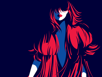 Margiela bold illustration inspired ladies minimal vector