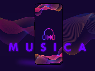 Music Player Splash Screen androidapp dark darkmode darktheme darkui music musicplayer ui uidesigns