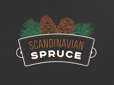 Spruce beer beer drawing logo pine