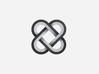 Logo Symbol geometric gradient gray logo logo design metal symbol symmetry