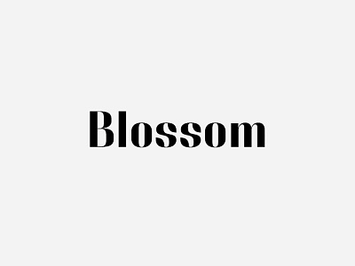 Blossom. Logotype blossom flora flower logo minimal.modern typo typography
