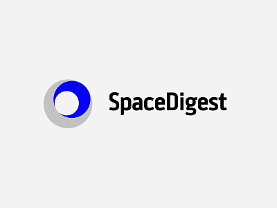Space Digest circle clean digest electric blue logo news space