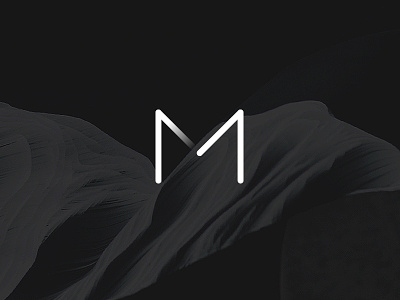 Mel Identity black clean fashion gradient identity logo m monogram