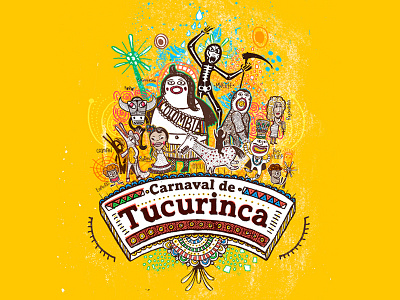 Carnaval de Tucurinca carnaval characters colombia illustration