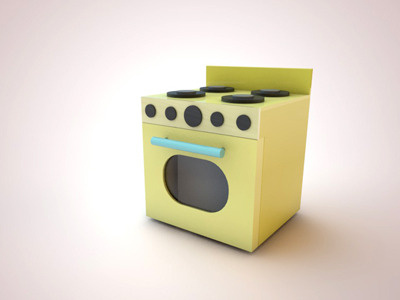 oven 3d animated cube cute gif horno oven pink yellow
