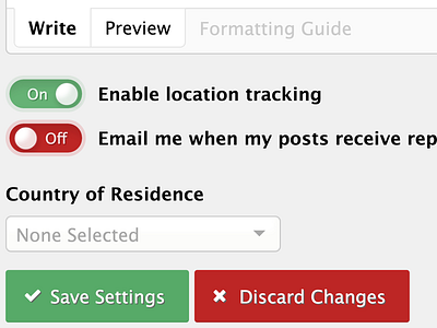 Flat Form Elements buttons checkboxes form toggles