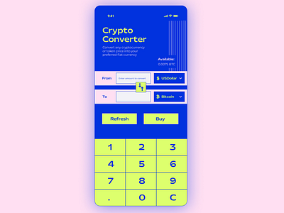 Daily UI #004 Calculator app calculator crypto crypto converter dailyui dailyui004 design figma ui