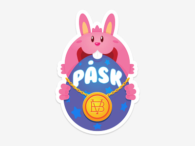 Easter Sticker beer bling bryggverket bunny chain easter bunny easter egg egg illustrator sticker