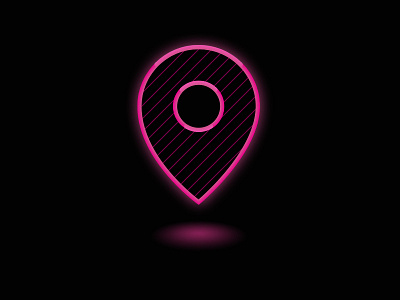 Neon Location Icon glow icon illustrator location neon pink