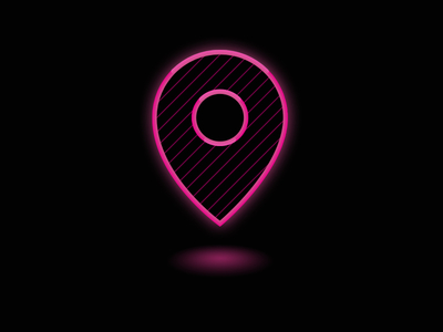 Neon Location Icon By Erik Långström - Dribbble