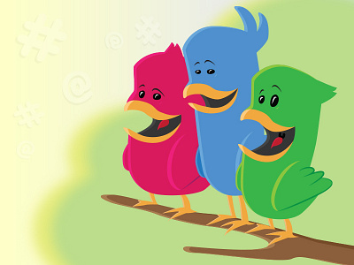 Tweet Tweet birds hashtag illustrator photoshop tweet twitter