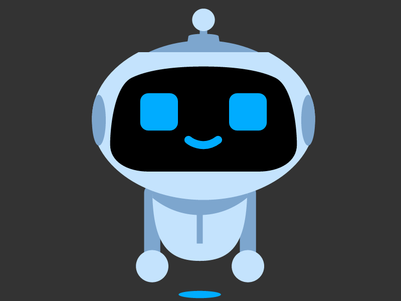 Robot guide animation cute guide hovering idle robo robot