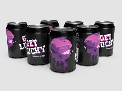 Get Lucky Beer beer brokeback cowboy death get lucly illustrator india pale ale ipa skull western