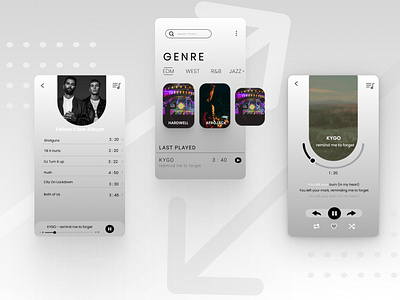 Simple Music Mobile App UI Design