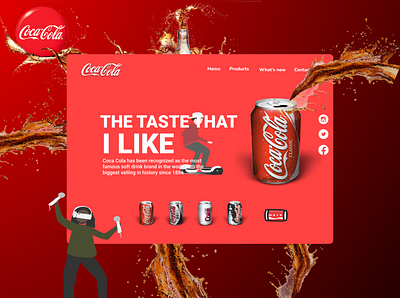 Coca cola landing page web design cocacola landingpage uidesign uiux webdesign