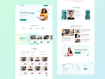 Hana Bank E-learning Website Concept landing pages ui design ui ux web design website