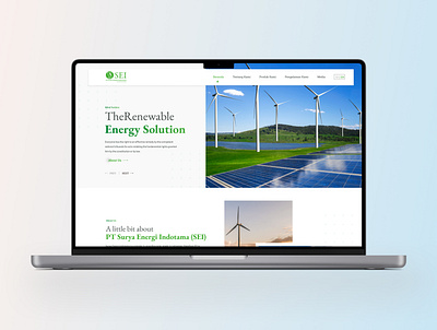 Renewable Energy company website design landing pages ui ux web design