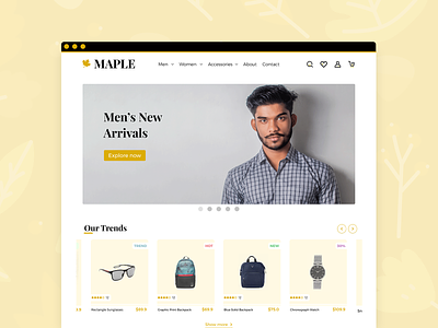 Maple: eCommerce page clean ui ecommerce template ui webdesign website